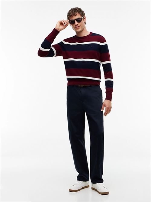 pima org ctn cashmere crew neck TOMMY HILFIGER | MW0MW280460A7